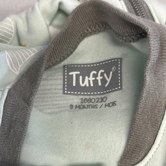Tuffy Mint Green Baby Onesie with embroidered owl - Picture 2 of 3